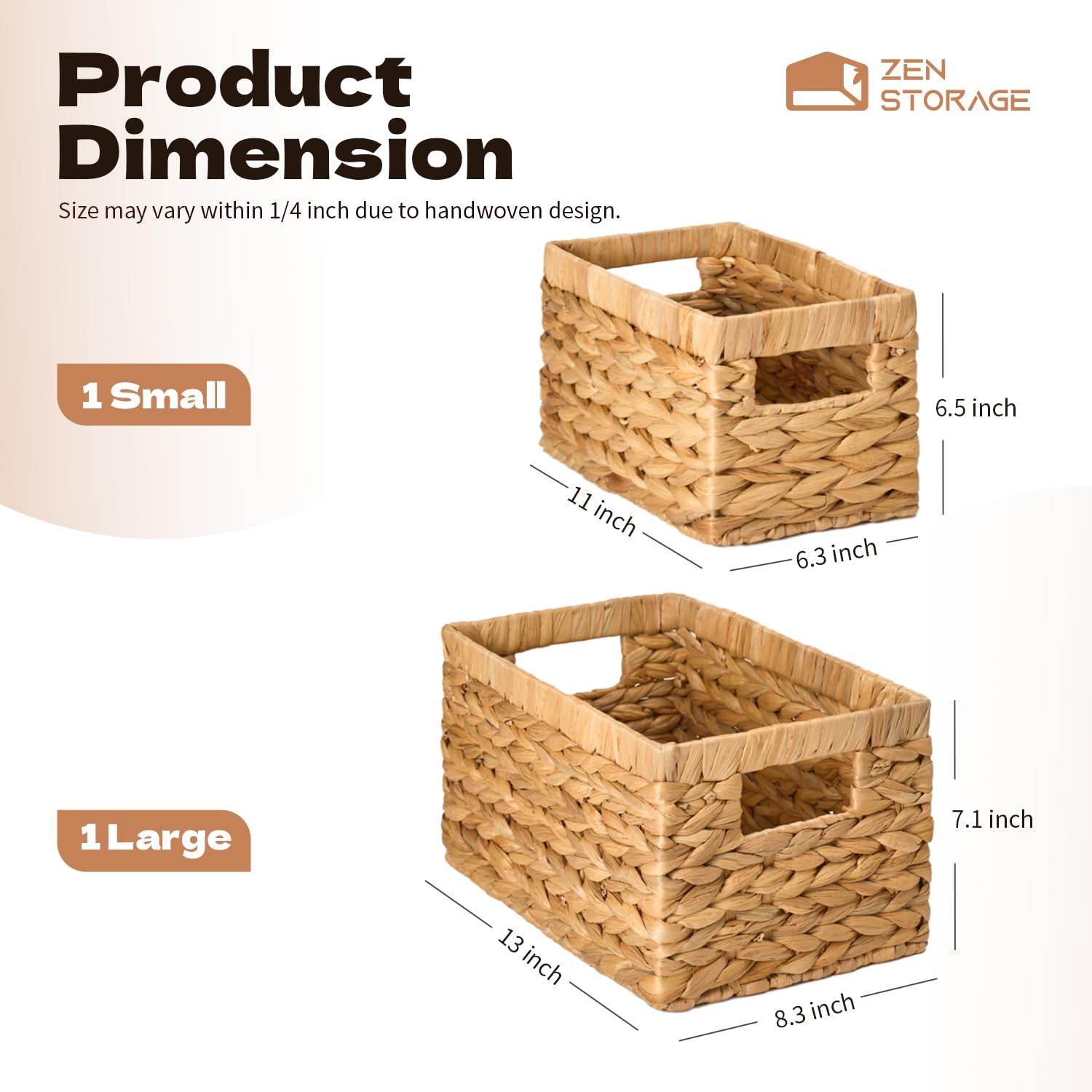 Amazon.com: ZenStorage Wicker Storage Basket, Hand-Woven Water